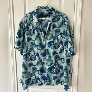 Tommy Bahama Original Fit 100% Silk Seashell Aloha Shirt – XL